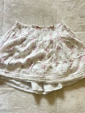Aerie White Floral Skort